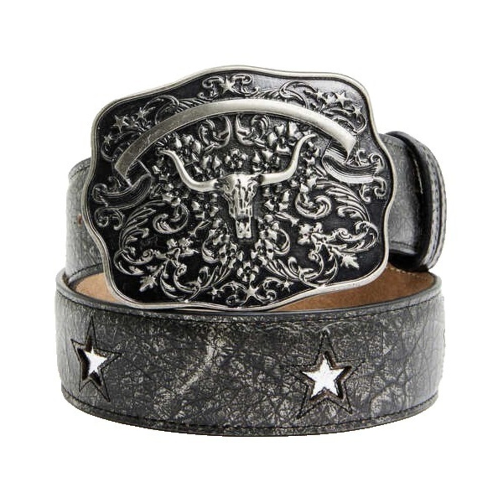 Idyllwind Women's Cordero Longhorn Buckle Star Cutout Belt Leather Cowgirl NEW